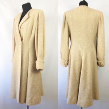 Load image into Gallery viewer, Original 1940s Thick Boucle Wool Coat in Cream - Bust 38
