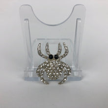 Load image into Gallery viewer, Vintage Clear Paste Spider Brooch
