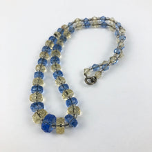 Load image into Gallery viewer, 1940s Blue and White Glass Necklace
