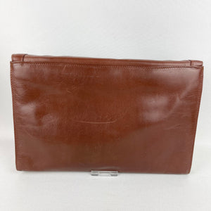 Vintage Spanish Leather Bag in Rich Chestnut Brown Shade