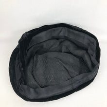Load image into Gallery viewer, Original 1950s Black Velvet Half Hat - Classic Piece
