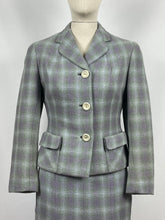Load image into Gallery viewer, Original 1950s Marlbeck Tweed Suit in Purple and Green - Bust 35 36
