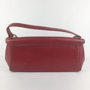 1950s Cherry Red Hand Bag with Gold Coloured Clasp by Eros