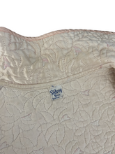 Load image into Gallery viewer, Original 1940&#39;s Quilted Bed Jacket with Beautiful Embroidery and Tie Neck - Bust 34 36
