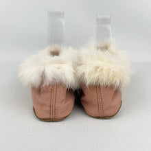 Load image into Gallery viewer, Original 1920&#39;s Embroidered Silk Boudoir Slippers with Genuine Fur Trim
