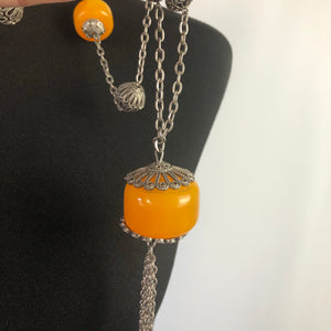 Vintage Early Plastic Necklace - A Statement Piece!