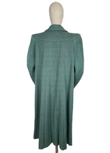 Load image into Gallery viewer, Original 1940’s CC41 True Volup Wartime Coat in Turquoise and Brown Tweed - Bust 44 46
