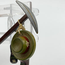Load image into Gallery viewer, 1930s 1940s Large Tyrolean Novelty Brooch with Pickaxe, Hat and Hanging Boots
