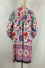 Load image into Gallery viewer, Original 1940s Novelty Print Cotton Smock with Smiling Chinese Dragon Design
