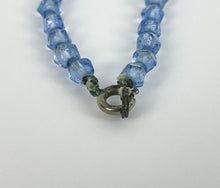 Load image into Gallery viewer, Original 1940s 1950s Blue Faceted Glass Graduated Bead Necklace
