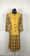 Load image into Gallery viewer, 1940s Mustard and Check Colour Block Suit

