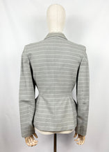 Load image into Gallery viewer, Original 1950s Trewarne Jacket in Grey and White Stripe - Slightly Wounded - Bust 36
