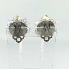 Load image into Gallery viewer, Vintage 1950s Clear Glass Clip On Earrings - Large
