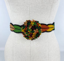 Load image into Gallery viewer, 1940&#39;s Style Colourful Felt Belt in Eight Autumnal Shades Made From a 1941 Pattern Using Pure Wool Felt - Waist 31
