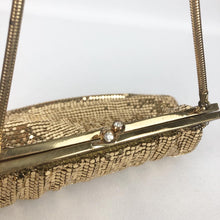 Load image into Gallery viewer, 1940s 1950s Gold Mesh Bag with Matching Coin Purse
