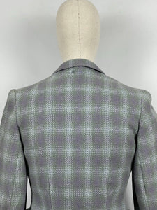 Original 1950s Marlbeck Tweed Suit in Purple and Green - Bust 35 36