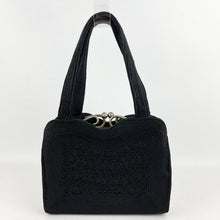 Load image into Gallery viewer, Original 1940&#39;s Black Fabric Corde Style Bag - Neat Little Bag
