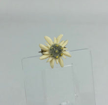 Load image into Gallery viewer, Vintage 1930s 1940s Tiny Carved Edelweiss Brooch
