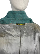 Load image into Gallery viewer, Original 1940’s CC41 True Volup Wartime Coat in Turquoise and Brown Tweed - Bust 44 46
