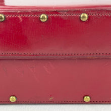 Load image into Gallery viewer, Fabulous Original 1950&#39;s Deep Red Studded Box Bag by Eros - Fabulous Vintage Bag *
