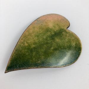1930s 1940s Copper Autumnal Leaf Brooch