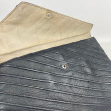 Load image into Gallery viewer, Original 1930&#39;s Midnight Blue Seamed Leather Clutch Bag with Handle  *

