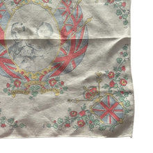 Load image into Gallery viewer, Original 1930&#39;s King George VI&#39;s Souvenir Hankie in Soft Cotton with Elizabeth and Flags
