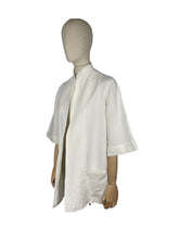 Load image into Gallery viewer, Original 1930&#39;s Marshall &amp; Snelgrove Crisp White Linen Jacket - Bust 34 36 38 40 *
