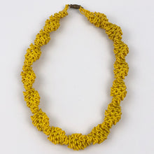 Load image into Gallery viewer, 1940s 1950s Yellow Make Do and Mend Plastic Necklace
