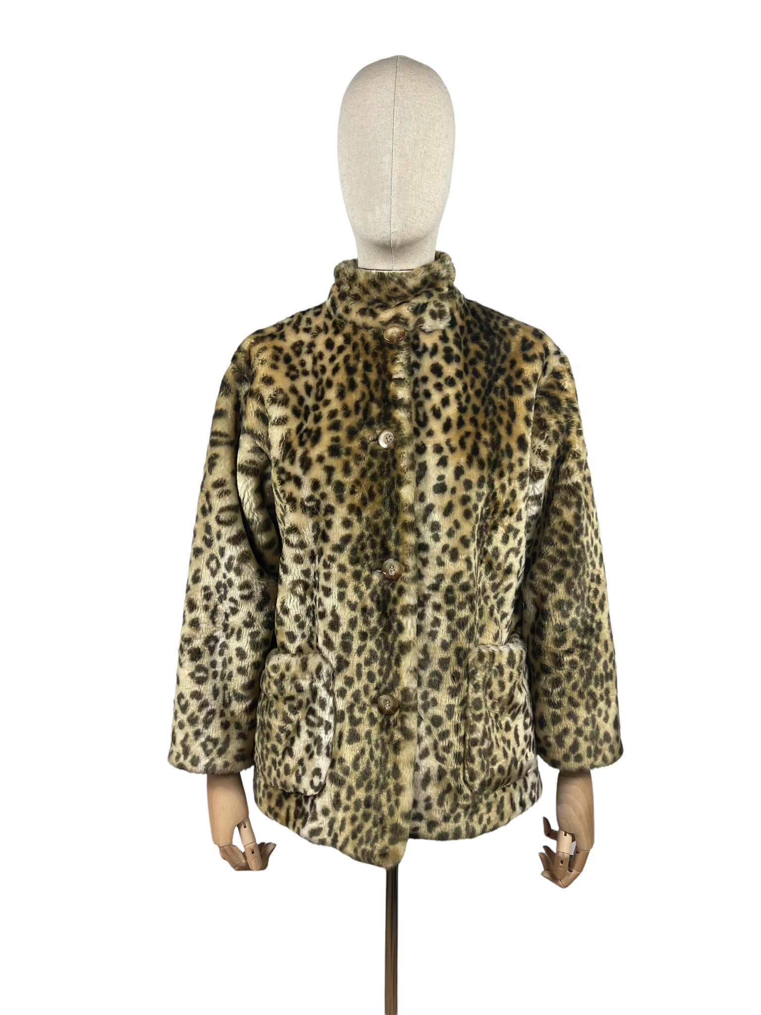 Leopard print top long jacket