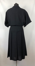 Load image into Gallery viewer, 1940s Black Volup Day Dress Deadstock with Original Tag - Bust 50 52
