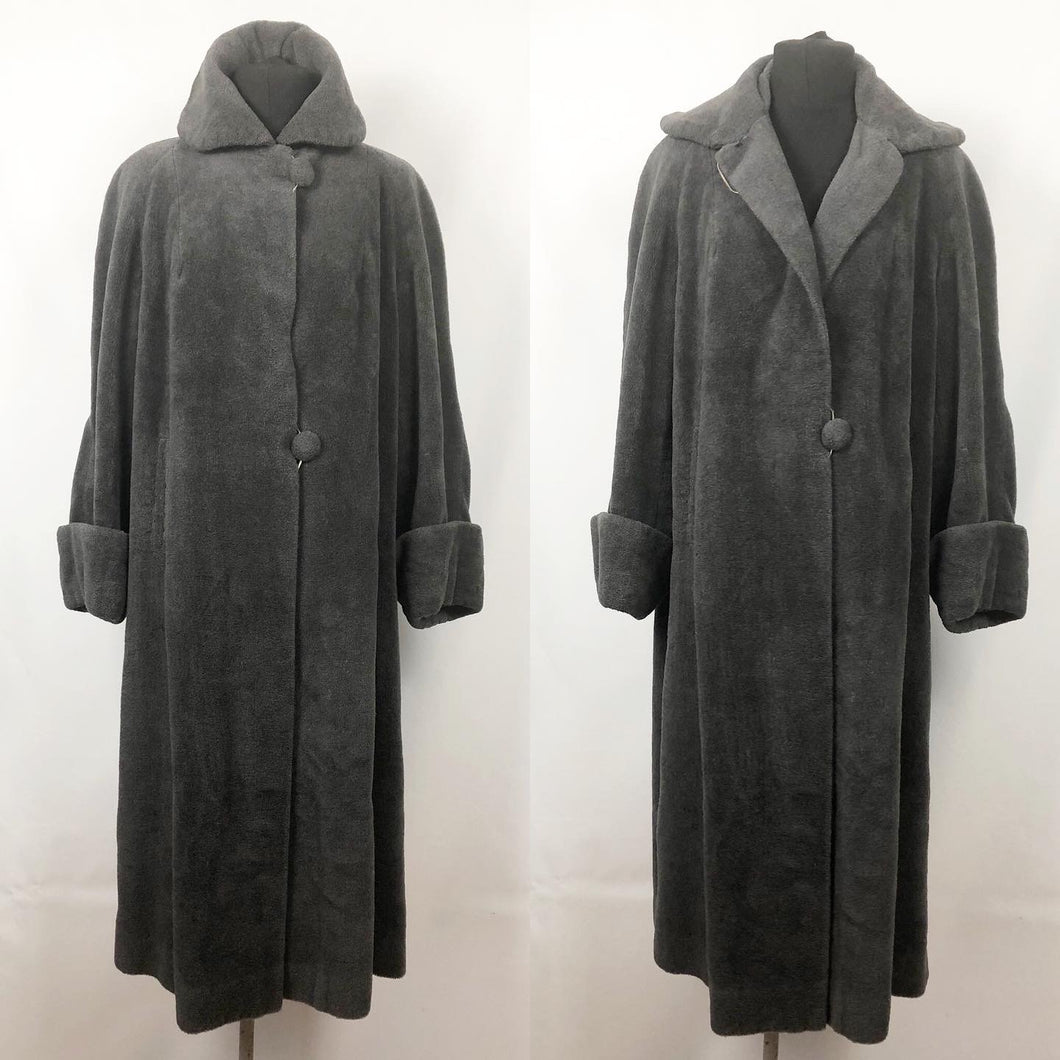 1940s Grey Faux Fur 